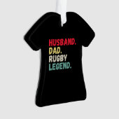 夫パパラグビー伝説スポーツクリスマスオーナメント オーナメント (正面)