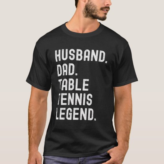 夫パパ卓球伝説おもしろいヴィンテージ Tシャツ (正面)