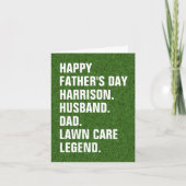 夫パパ名芝伝説気におもしろい父の日 カード (正面)