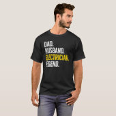 夫パパ電気工事士6 Tシャツ (正面フル)