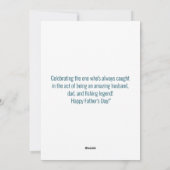 夫パパ魚釣りレジェンカスタムト父の日 シーズンカード (裏面)