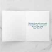 夫パパ魚釣りレジェンド名前をカスタムする誕生日 カード (内部)