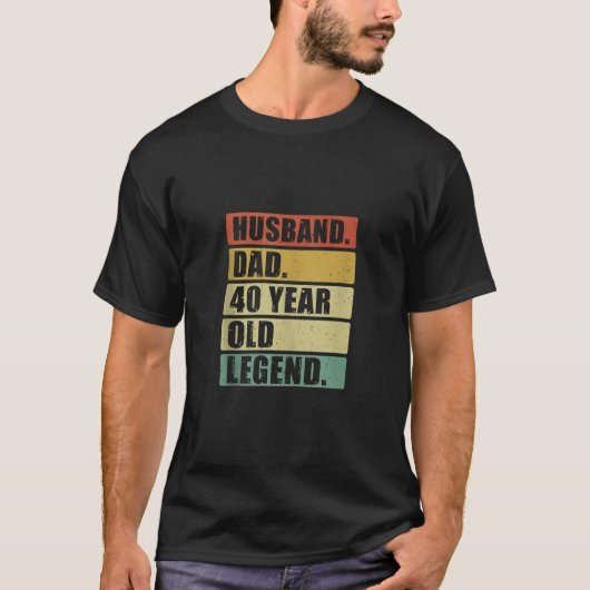 夫パパ40歳40歳の誕生日40タンクトップ Tシャツ (正面)