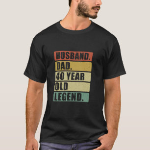 夫パパ40歳40歳の誕生日40ロングスレー Tシャツ