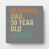 夫パパ50歳の伝説50歳の誕生日プレゼント フォトプラーク (正面)