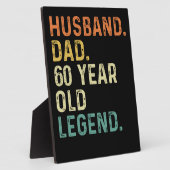 夫パパ60歳の伝説60歳の誕生日プレゼント フォトプラーク (側面)