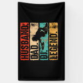 夫パパDJレジェンドDJディスクジョッキーMusic Player 横断幕 (縦)