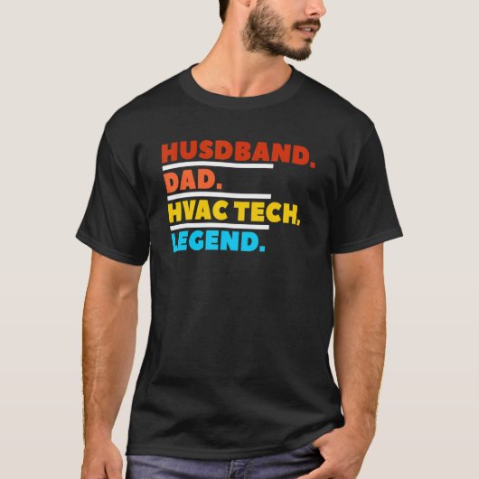 夫パパHvac技術凡例技術者 Tシャツ (正面)