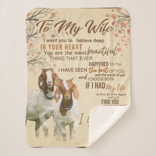 夫パーソナライズされたからの妻への手紙 シェルパブランケット (正面)