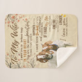 夫パーソナライズされたからの妻への手紙 シェルパブランケット (正面(横))