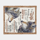 夫パーソナライズされたからの妻への手紙 フリースブランケット (正面(横))