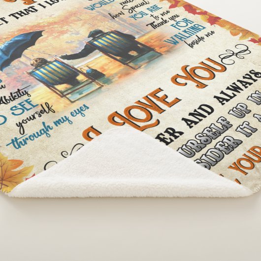 夫パーソナライズされたから妻へ忘れは シェルパブランケット (3/4)