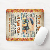 夫パーソナライズされたから妻へ忘れは マウスパッド (マウス)