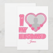 夫パーソナライズされたが大好き – 写真と名前の追加 プログラム (正面/裏面)