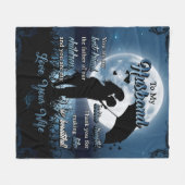 夫パーソナライズされたに |夫誕生日ギフト フリースブランケット (正面(横))