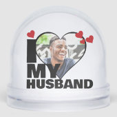 夫パーソナライズされたのハート写真が大好き (正面)