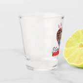 夫パーソナライズされたのハート写真が大好き ショットグラス (左)