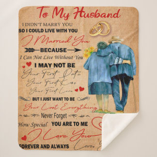 夫パーソナライズされたの誕生日 シェルパブランケット