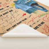 夫パーソナライズされたの誕生日 シェルパブランケット (3/4)