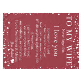 夫パーソナライズされたの贈り物から妻への手紙 テーブルクロス (正面(横))