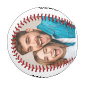 夫パーソナライズされた写真野球 野球ボール (正面左)