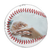 夫パーソナライズされた写真野球 野球ボール (正面左)