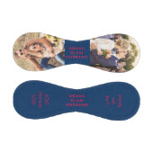 夫パーソナライズされた写真Red Blue 野球ボール (パネル)