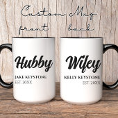 夫パーソナライズされた妻の記念日 マグカップ