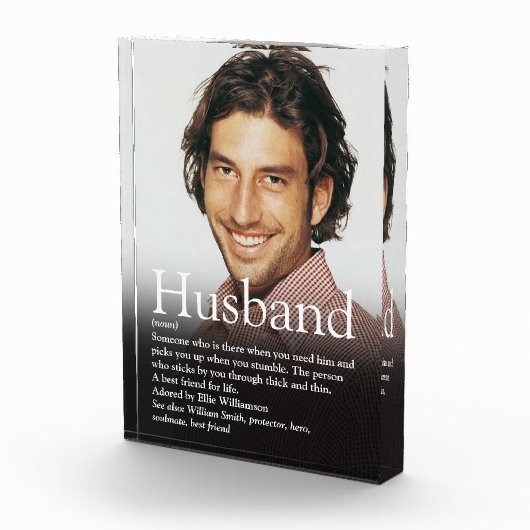 夫パーソナライズされた定義引用文 フォトブロック (右)