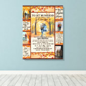夫パーソナライズされた愛の夫への手紙 キャンバスプリント (インサイチュ (ウッドフロア))