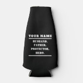 夫パーソナライズされた父プロテクターヒーロー ボトルクーラー (正面)