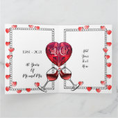 夫パーソナライズされた40周年記念カード カード (内部)