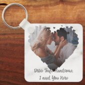 夫ボーイフレンドのフォトフレームに安全なギフトをドライブ キーホルダー (正面)