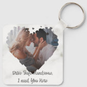 夫ボーイフレンドのフォトフレームに安全なギフトをドライブ キーホルダー (裏面)