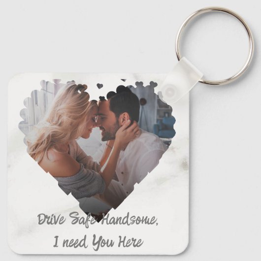 夫ボーイフレンドのフォトフレームに安全なギフトをドライブ キーホルダー (裏面)