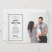 夫モダンの父の日のカードをフォトオーバーレイ 招待状 (正面)