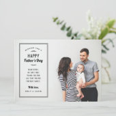 夫モダンの父の日のカードをフォトオーバーレイ 招待状 (スタンド正面)