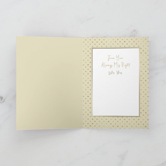 夫ユーモアのある漫画50結婚周年 カード (内部)