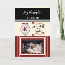 夫ルビー40周年記念ブラッククリーム写真 カード