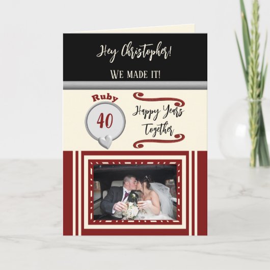 夫ルビー40周年記念ブラッククリーム写真 カード (正面)