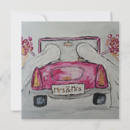 夫人および夫人結婚式招待状 招待状 (正面)