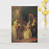 夫人がde Genlis与えるハープのレッスン カード (黄色い花)