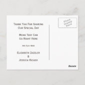 夫人と夫人の二人の花嫁レズ結婚ビアンありがとう ポストカード (裏面)