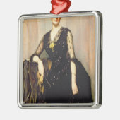 夫人のアグネスウィリアムソンポートレート メタルオーナメント (左)