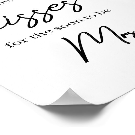 夫人のキス数を推測する。 ポスター (角)