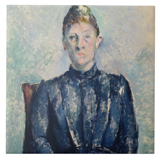 夫人のセザンヌ、c.1890ポールセザンヌ|のポートレート タイル (正面)