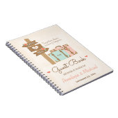 夫人の来客名簿へのTRAVEL THEMEDモノグラムのな失敗 ノートブック (右側)