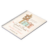 夫人の来客名簿へのTRAVEL THEMEDモノグラムのな失敗 ノートブック (左側)