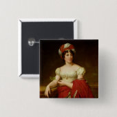 夫人のde Staelポートレート 缶バッジ (正面&裏面)