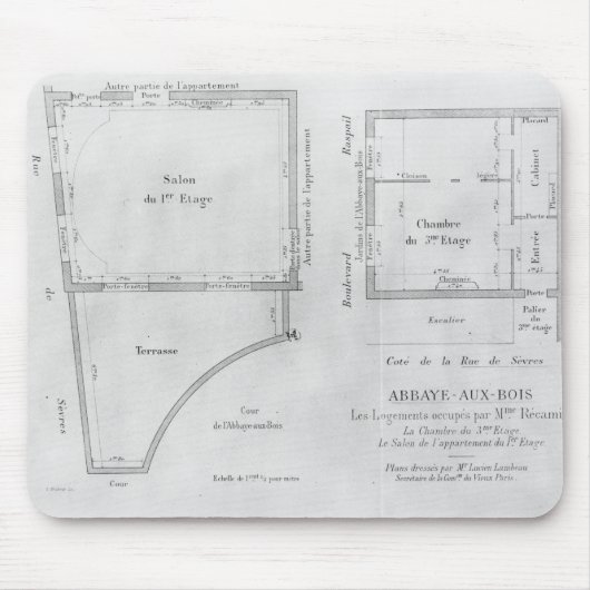 夫人のRecamier部屋 マウスパッド (正面)